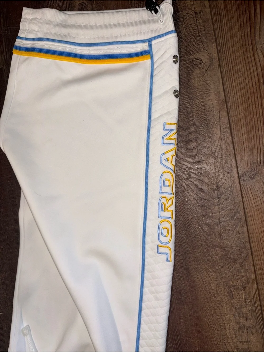 Vintage Jordan Carmelo Anthony Melo Tracksuit Jacket Pants White Blue Yellow XXL
